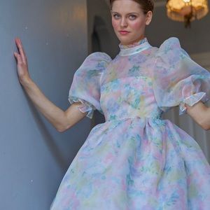 NWT SELKIE The Royal Puff Dress in Sweetcorn